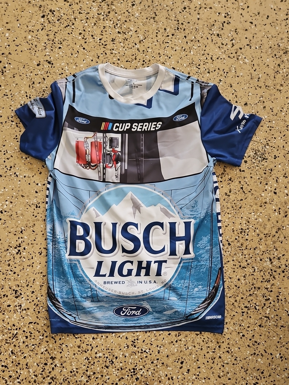 Blue Mens Racing Tee -